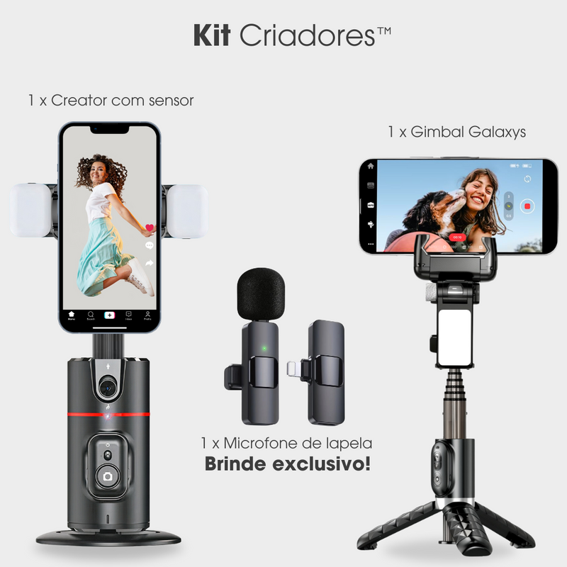 Kit Criadores - Brinde microfone de lapela Pro